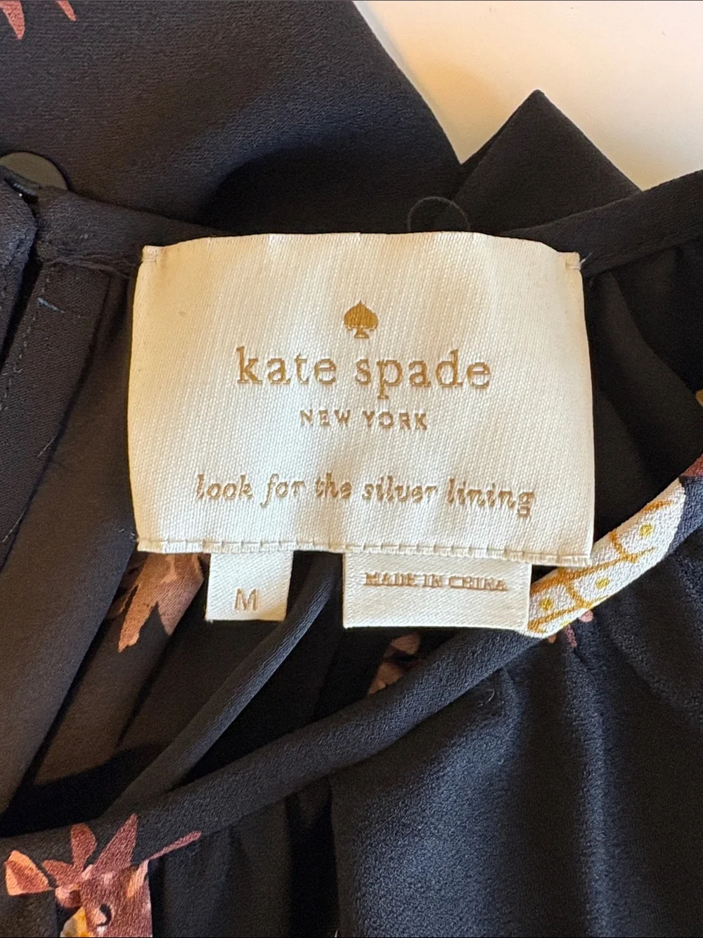 Kate Spade Pineapple Print Sleeveless Ruffle A-Line Mini Dress Black Medium